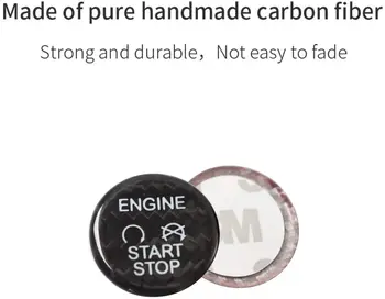 

for Cadillac XT4 XT6 CT5 Style Engine Start Stop Button Sticker Push to Start Buttons Cover Trim Decal Carbon Fible