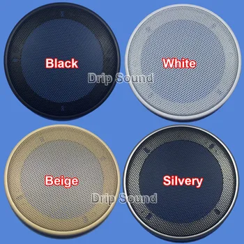 

For 4" inch Car Audio Speaker Conversion Net Cover Decorative Circle Metal Mesh Grille 142mm Black/White/Beige/Silvery