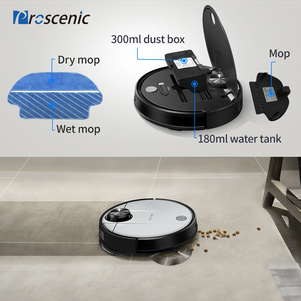 Navigazione Laser Proscenic M6 Pro 2600pa e aspirapolvere Robot IPNAS 3.0,  pavimenti duri e spazzatrice per moquette, ricarica automatica - AliExpress  Home Appliances