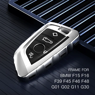 AIRSPEED, новинка, TPU, углеродное волокно, для BMW X5, F15, X6, F16, F39, F48, G01, G02, G30, аксессуары, автомобильный чехол для ключей, защитный чехол для ключей - Название цвета: Серый