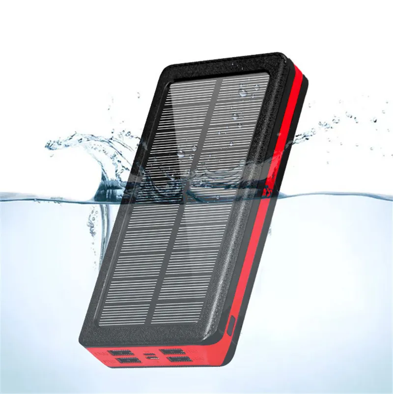 charging bank 80000mAh Solar Phone Powerbank Fast Charger Portable with LED Light 4 USB Ports External Battery Suitable for Xiaomi mi Iphone13 external battery