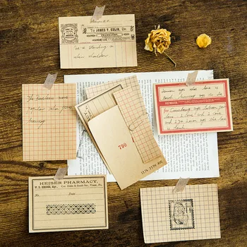 

6 Packs Vintage Kraft Paper Notes 62mm*90mm Cool Pocket Memo Pad 50 Sheets