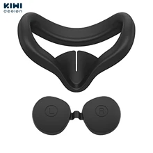 Ультратонкий силиконовый интерфейс виртуальной реальности KIWI design 0,8 мм для Oculus Quest 2, аксессуары с крышкой для объектива, игровые накладки для лица Ультратонкий силиконовый интерфейс виртуальной реальности KIWI design 0,8 мм для Oculus Quest 2, аксессуары с крышкой для объектива, игровые накладки для лица