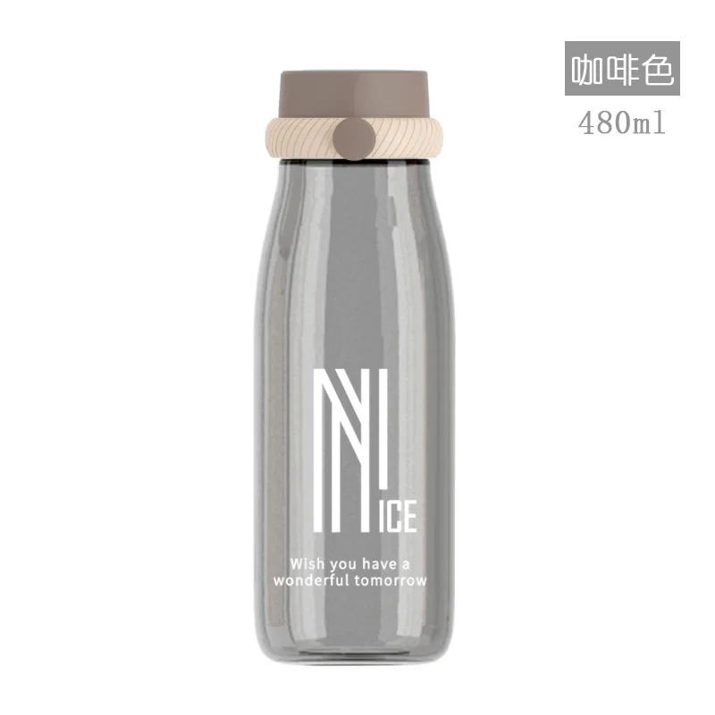 

New Creative Portable British Space Bottle 480ml Simple Environmental Protection Sports Plastic Water bottle cap