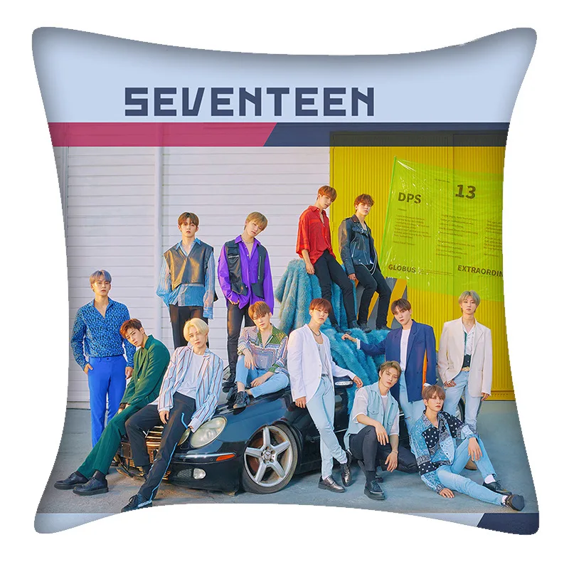 Модный KPOP 17 альбом двухсторонняя подушка K-pop SEVENTEEN печать диван подушка PP Хлопок Подушка Вентилятор коллекция