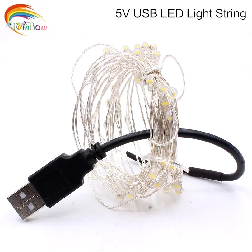 

1-10M LED String Lights Silver Wire Fairy lights Night Light For Christmas Garland Room Bedroom Indoor Wedding Decoration Lamp