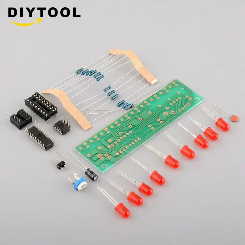 NE555 /& CD4017 LED Light Chaser Sequencer Follower Scroller DIY Kit Red UK