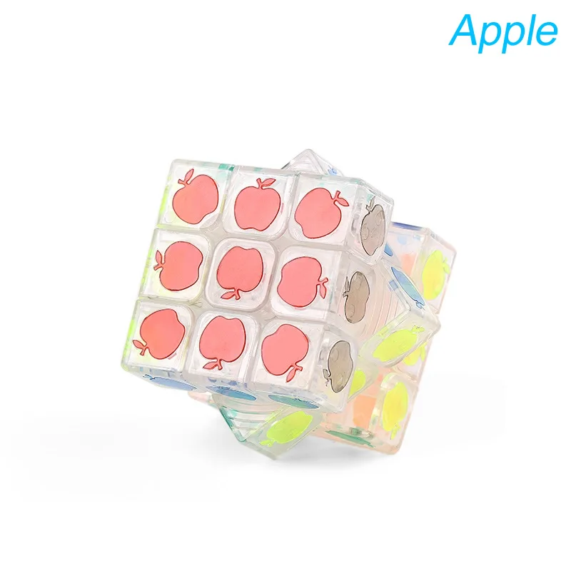 Apple Высокое качество, MoYu Crystal, 3x3x3, магический куб, куб, класс, 3x3, скоростная головоломка, рождественский подарок, идеи, детские игрушки - Цвет: Apple