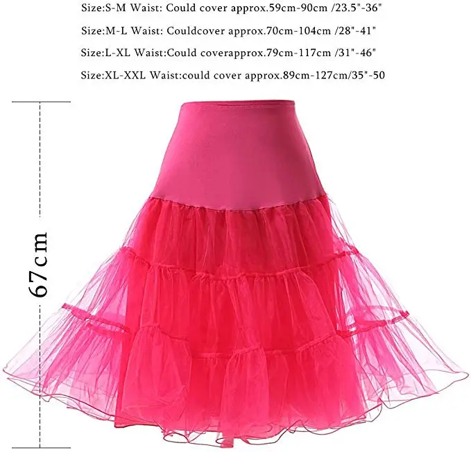 50s Swing Vintage Tutu 26" Retro Underskirt Petticoat Fancy Net 17 Colors Rockabilly long sleeve wedding dresses