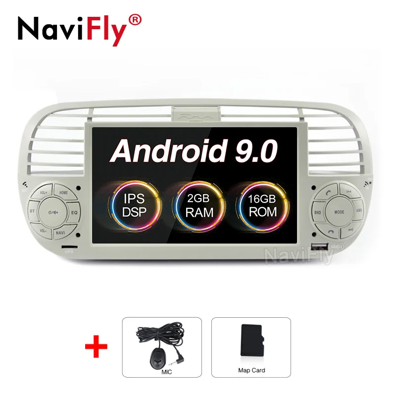 Ips DSP Android 9,0 Автомобильный dvd Радио Аудио мультимедийный плеер для Fiat 500 2007- gps навигация wifi 4G RDS BT SD - Цвет: 9.0 IPS DSP
