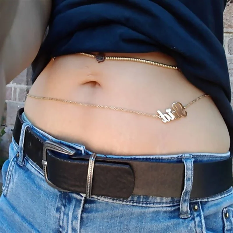 Custom Name Waist Chain Stainless Steel 