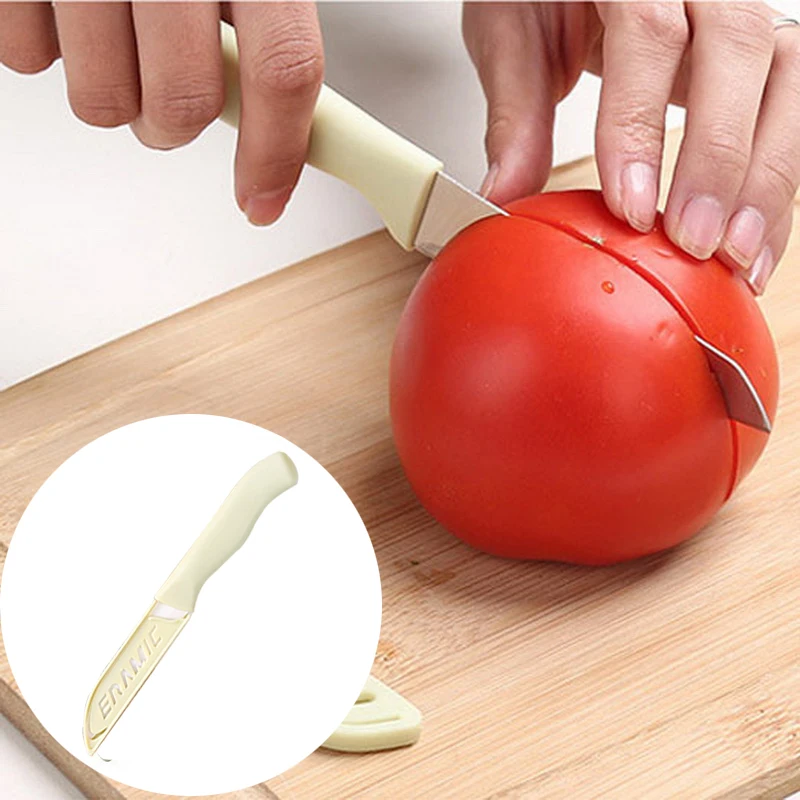 1 шт. мини Керамический нож красочные 3 дюйма ручки керамические кухонные ножи для удаления кожуры аксессуары бытовой нож для очистки фруктов