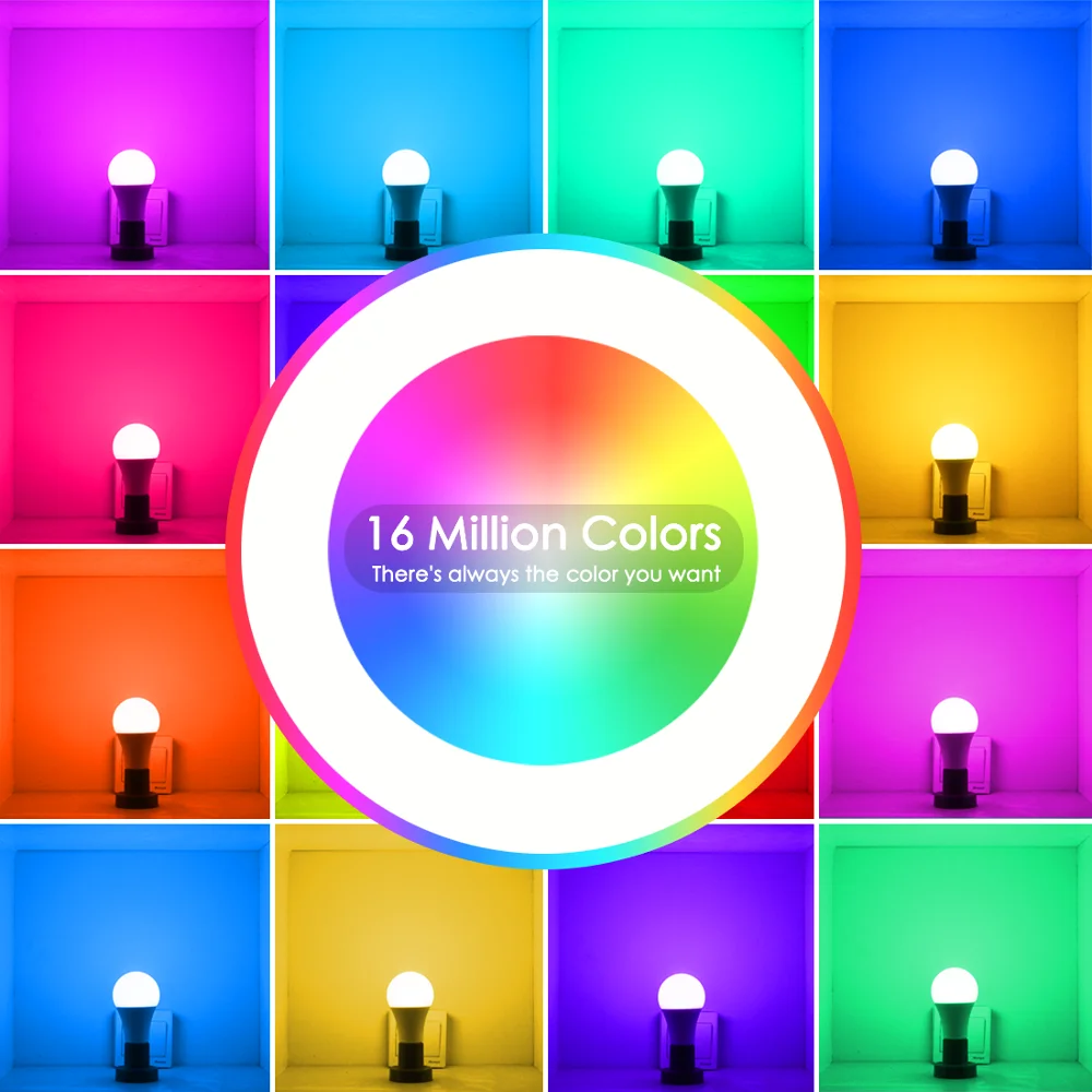 Умная лампа RGB 15 Вт 220 В 110 E27 Wi Fi накаливания таймер работа Alexa Google Home