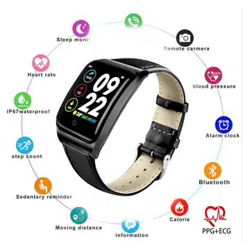 

Smart Watch E58 ECG + PPG IP68 Waterproof Smart Watch E58H Blood Pressure Heart Rate Monitor Sport Fitness Tracker Wristband Men