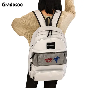 

Gradosoo Fashion Backpack Women 2pcs Backpack Schoolbag Travel Backpack Bags For Women Large capacity Backpack Female New LBF600