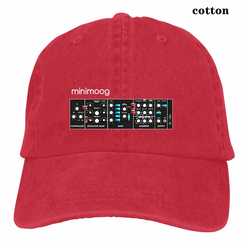 Minimoog аналоговая бейсболка с синтезатором, мужская и женская бейсболка, модная Регулируемая Кепка - Цвет: 3-Red