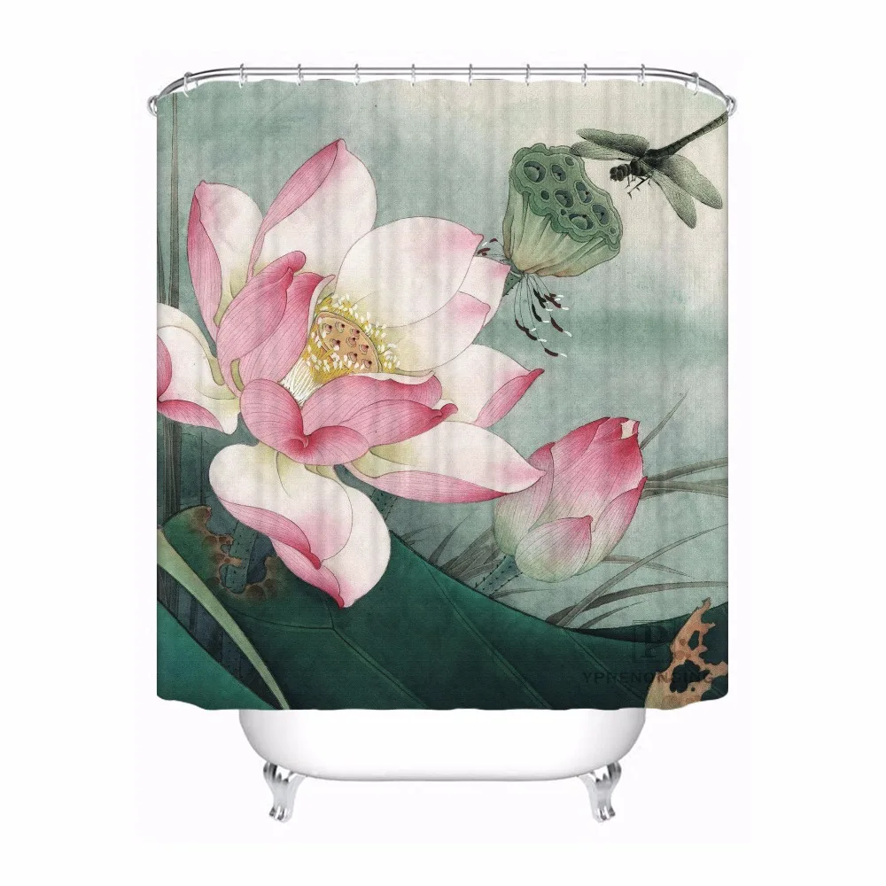 

Custom Dragonfly Bathroom Acceptable Shower Curtain Polyester Fabric Bathroom Curtain #180320-01-155