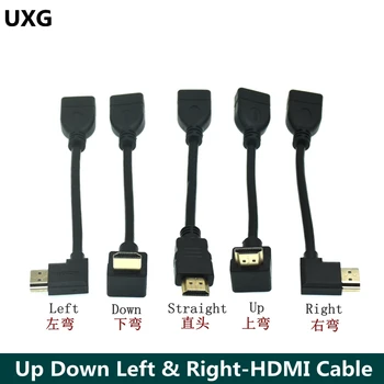 

0.1M 10CM Up & Down & Right & Left Angle HDMI 1.4 A type Male to Female 1.4v Extension connector adapter cable hdmi v1.4 Angled