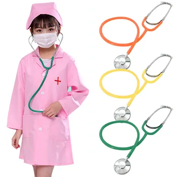 

Kids DIY Simulation Stethoscope Doctor Nurse Cosplay Working Stethoscope Medicine Equipment Medical Care Tool Pretend Play Toy