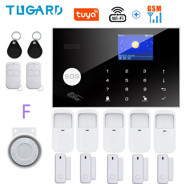 TUGARD G30 Tuya Wifi Gsm Home Burglar Security Alarm System Door Sensor Detector Kit Smart Life Alexa Google Apps Control F