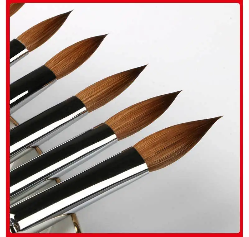 Manufacturers Supply New 100 Kolinsky Nail Brush Mink Hair Manicure Brush Crystal Pen Carving Pen #12#14 #16