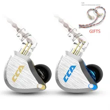 CCA C12 металлическая гарнитура 5BA+ 1DD гибридные 12 единиц HIFI бас наушники в ухо монитор наушники шумоподавления наушники KZ E10