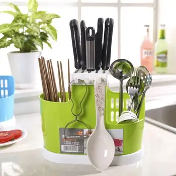 

Kitchen Multi-functional Chopsticks Tube Draining Chopsticks Rack Kitchen Chopsticks Storage Mounted Tableware Toolframe Plastic