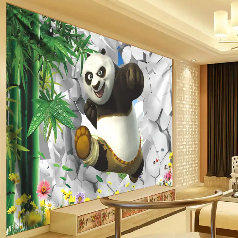 Anime Panda 3d Tapiz De Pared Colgante Alfombra De Pared Ninos