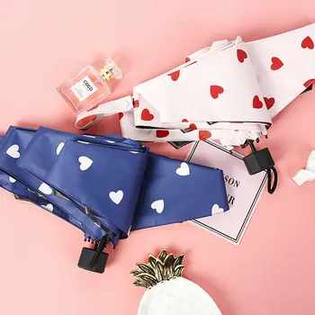 

Ultra-Small Mini Five-Fold Umbrella Female Hipster Folding Umbrella Parasol UV Protection Sun Umbrella Dual-Use