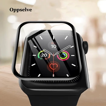 

Oppselve 3D Full Curved Tempered Glass For Apple Watch Series 5 4 3 Nano-Coated Full Glue Screen Protectors Film For iWatch