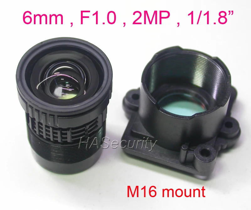 F1.0 Звездные огни 6 мм фокусное расстояние 2.0MP объектив 1/1.8 &quotспециально для