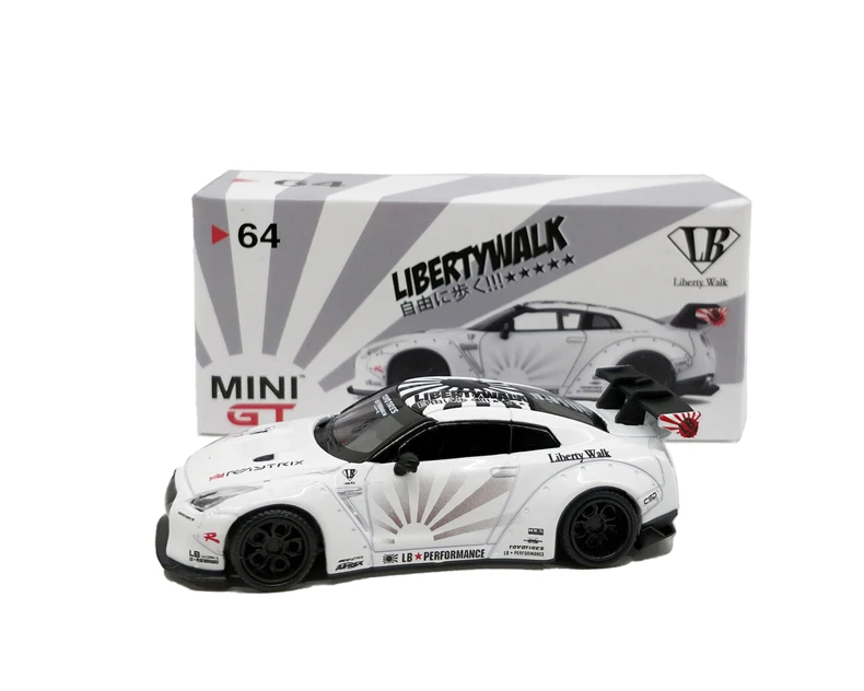 Мини GT 1:64 LB работает R35 тип 1 игрушечный автомобиль из сплава игрушки для детей