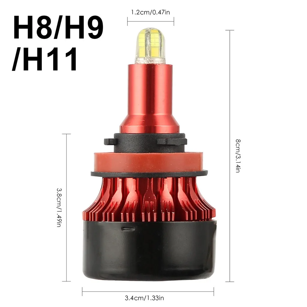 8 сторон со светодиодными кристаллами для 18000LM H8 H9 H11 Противотуманные фары h7 светодиодный фар HB3 9006 HB4 9005HB3 светодиодный H1 авто лампа 9-32 В постоянного тока 6500K Водонепроницаемый IP68