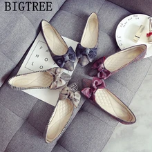 Обувь на плоской подошве; женская обувь без шнуровки с бантиком-бабочкой; милая обувь размера плюс; женская обувь; модная обувь; коллекция года; zapatos comodos de mujer kad001n ayakkkabi