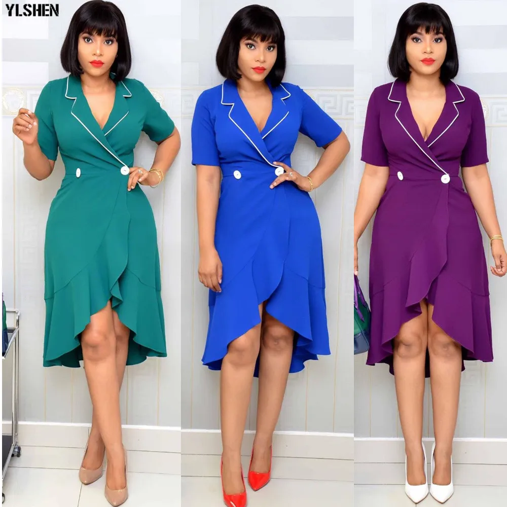 African Dresses for Women Dashiki Ankara Suit Collar African Dress Clothes Sexy New Africa Clothing Robe Africaine Femme 2019 01