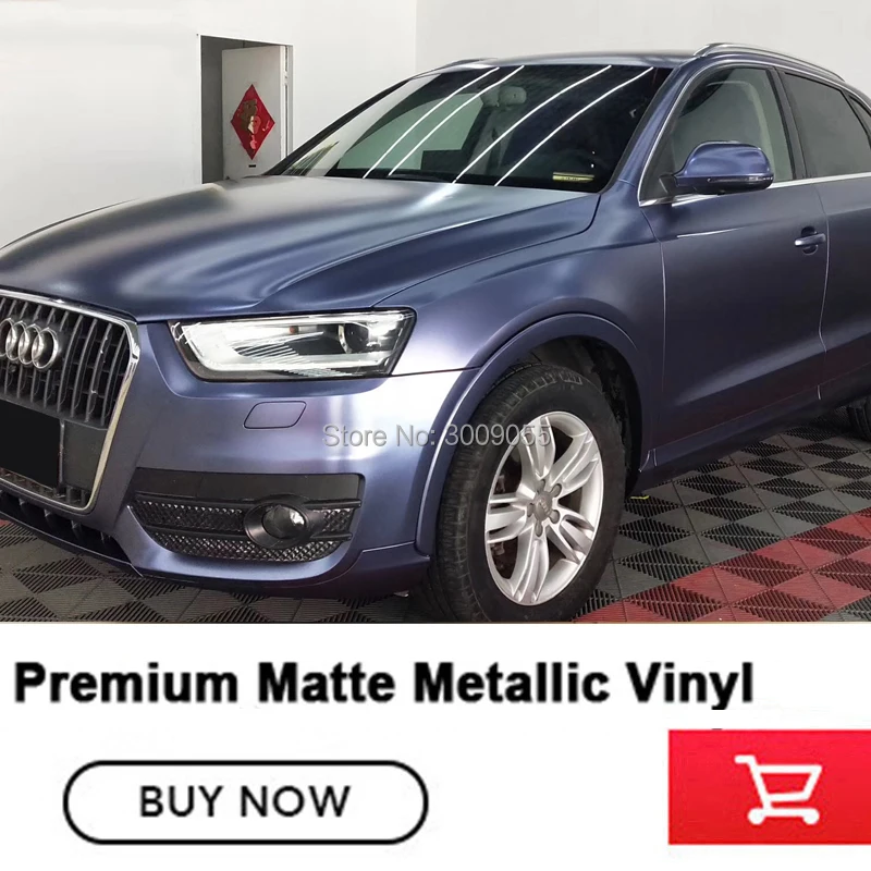 

high end colour matte metallic Vinyl Wrap oxford Blue vinyl wrap car wrapping film For car wrap real picture Top Raw Material