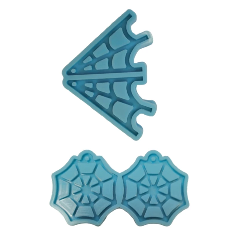 

Crystal Epoxy Resin Mold Spiderweb Shape Earrings Dangler Casting Silicone Mould