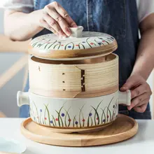 2.5L японский Пароварка кастрюля Бытовая тушеная кухонная кастрюля и керамический суп многоцелевой термостойкий суп набор кухонной посуды