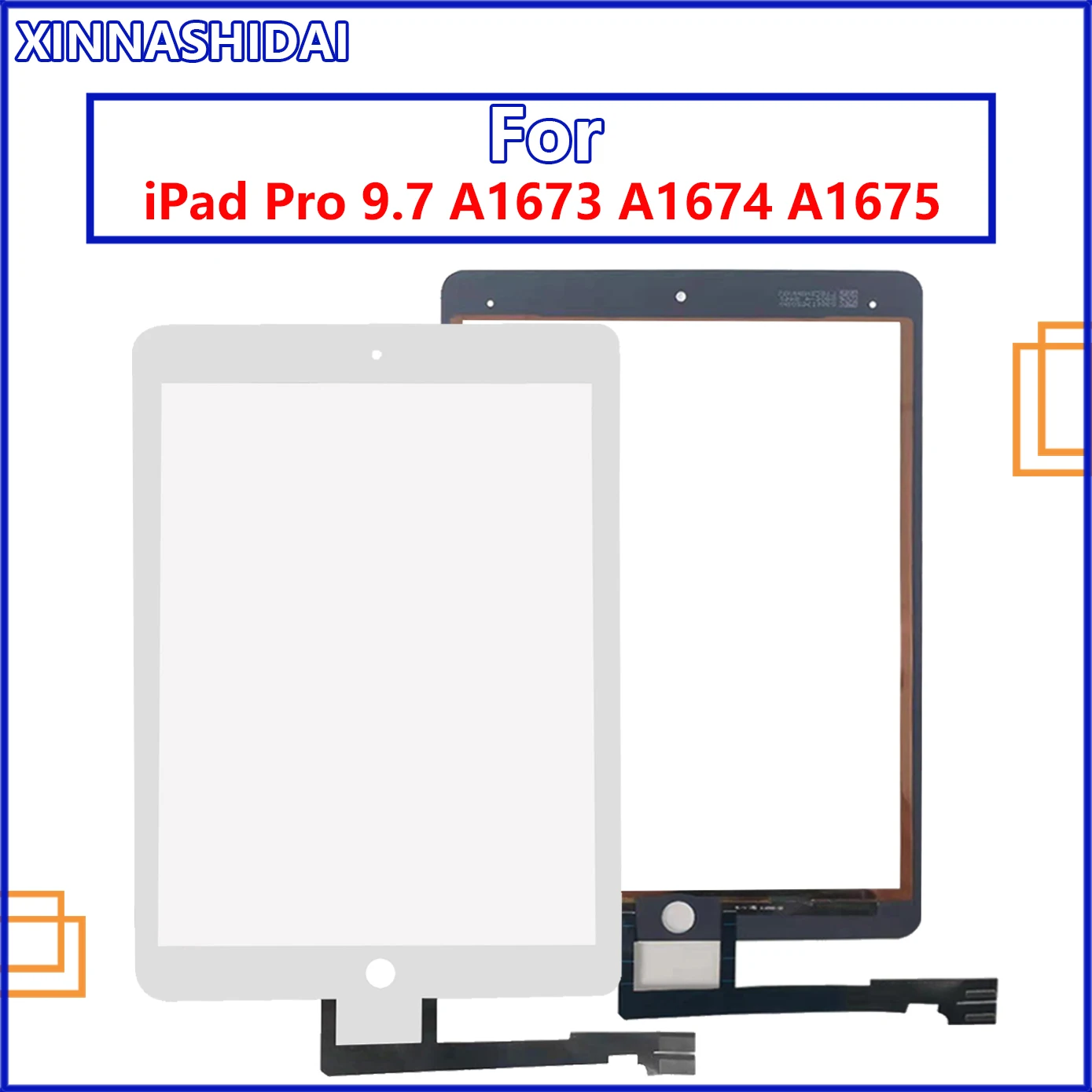 Для iPad Pro 9 7 дюйма A1673 A1674 A1675 сменный сенсорный экран дигитайзер 9.7 Черный Белый