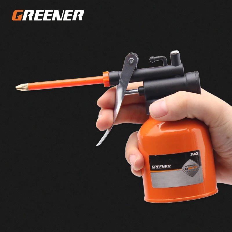 Greener High Pressure Pump  Mental Lubrication Grease Gun 250ml 300ml Transparent Oil Can Oiler For Greasing Adapter Hose Kit