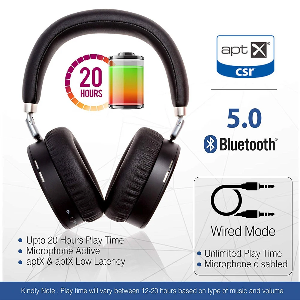 

ANC Active Noise Cancelling Wireless Headphones Bluetooth 5.0 Headset aptX Low Latency Wireless Foldable Bluetooth Headphones