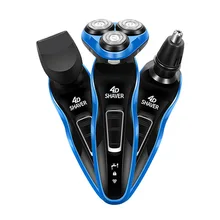 Máquina Multi-funcional flotante tres de la cabeza cuerpo lavado de agua 4D Shaver tres-en-una máquina de afeitar de los hombres