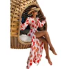 Beach Dress 2022 Bikini Cover Up Print Bathing Suit Women Kimono Plus Size Tunic Sexy Long Sleeve Swimwear Cover-Ups ► Photo 3/4