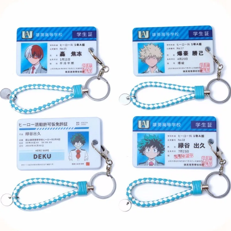 

My Hero Academia Acrylic Keychain Bag's Boku No Hero Akademia Bakugou Katsuki AsuiTsuyu Cosplay Keychain Metal Card Holder