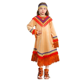 

Carnival costume "Indian girl", dress, headdress, p. 32, height 122-128 cm