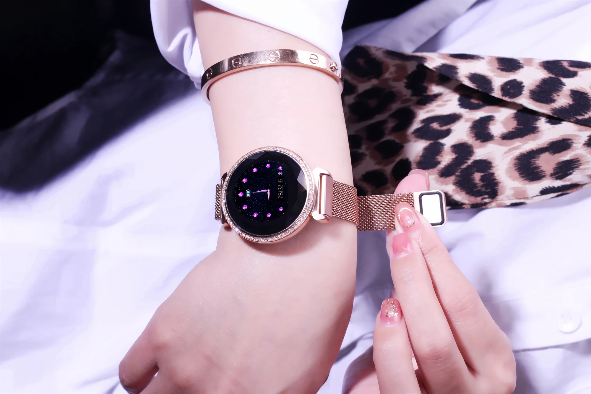 Torntisc женские Смарт-часы женский физиологический цикл дистанционная камера пульс, кровяное давление Smartwatch женский браслет