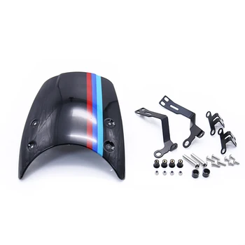 

ABS Motorcycle Black Windshields Windshield Screen Headlight Fairing For BMW R Nine T R9 2014 2015 2016 2017 Wind Shield
