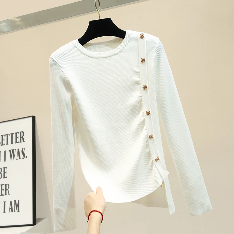 

2020 Autumn Winter Long Sleeve Knitted Sweater Basic Shirt Women Thin Ice Silk Pull T Female Lady Hot Coat Tops Student Knitwear