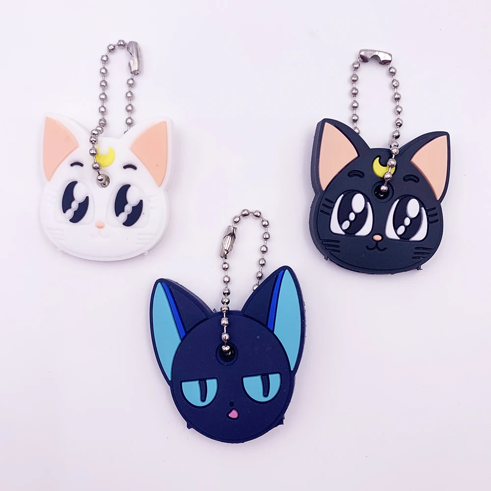 3pcs cat Защитный чехол для ключа для управления ключом пылезащитный чехол-Держатель Силиконовый органайзер для кошки аксессуары и принадлежности для дома - Цвет: 3pcs cat