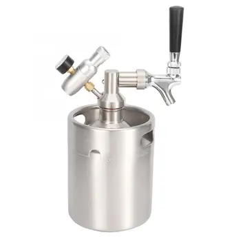 

2L Stainless Steel Beer Keg Homebrew Keg System Kit with Carbonator Faucet Mini CO2 Regulator Brewery Homebrew Tools cervejeira